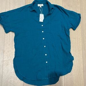 Teal Button-Up Shirt